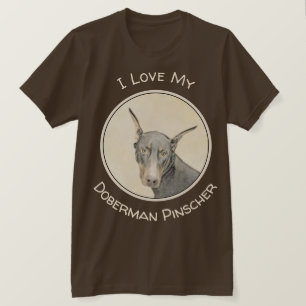 T-shirt Doberman Pinscher Peinture - Art Chien original