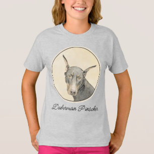 T-shirt Doberman Pinscher Peinture - Art Chien original T-