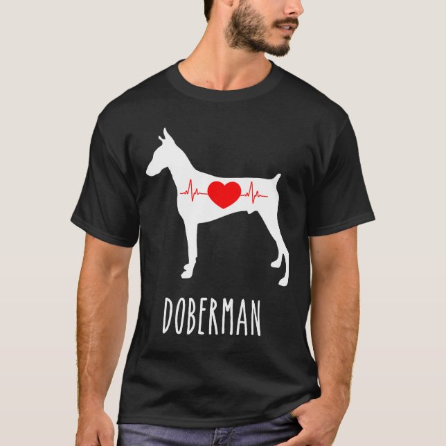 T-shirt Doberman Pinscher race Chien Top Maman Spectacles (Devant)