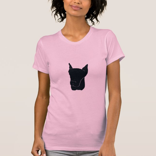 T-shirt Doberman Pinscher rose (Devant)