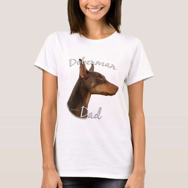 T-shirt Doberman Pinscher (rouge) Papa 2 (Devant)
