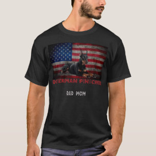 T-shirt Doberman Pinscher USA Maman Papa