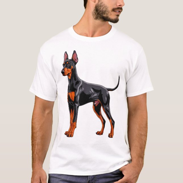 T-shirt Doberman Pinscher vibrant (Devant)