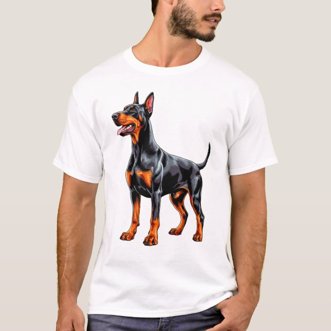 T-shirt Doberman Pinscher vibrant (Devant)