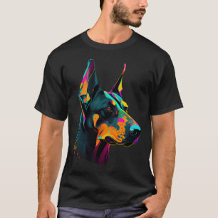 T-shirt Doberman Pop Dobie Doberman Mignon
