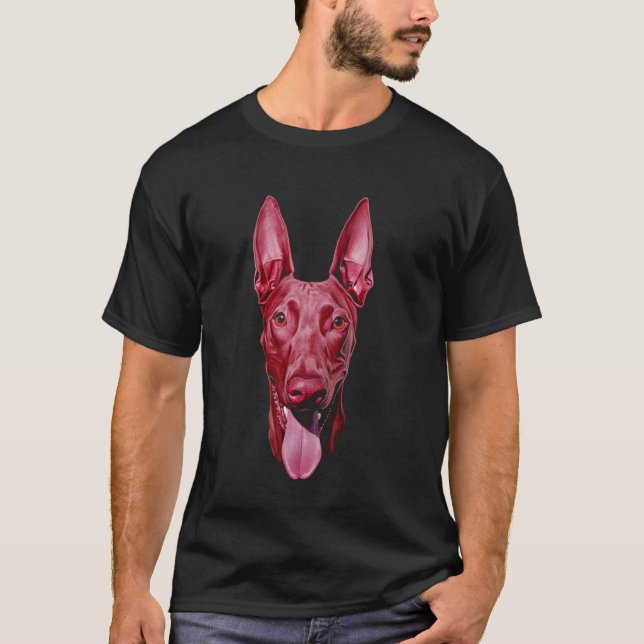 T-shirt Doberman Rose (Devant)