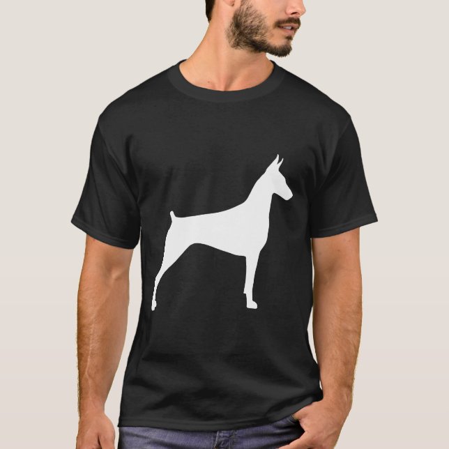 T-shirt Doberman Silhouette chien animal (Devant)