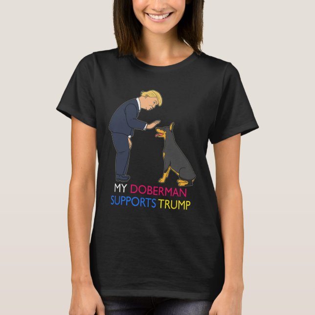 T-shirt Doberman soutient le cadeau Trump Doberman Pinsche (Devant)