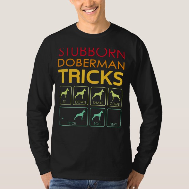 T-shirt Doberman têtu Tricks Vintage (Devant)