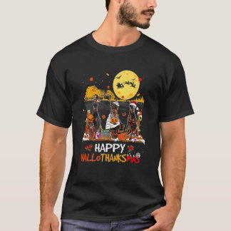 T-shirt Dobermann Hallothanksmas Halloween Thanksgiving