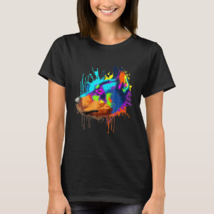 T-shirt Dobermann mignon chien coloré