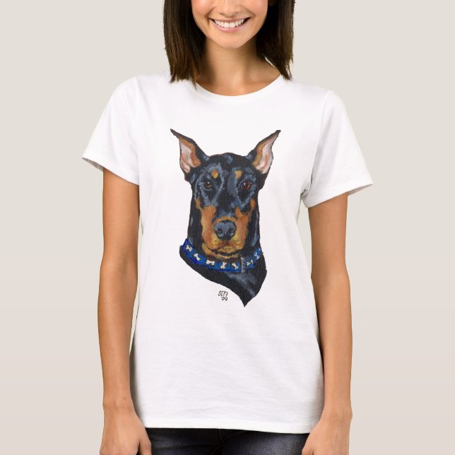 T-shirt Dobermann noir (Devant)