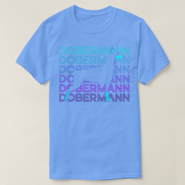 T-shirt Dobermann Retro Cadeau (Design devant)