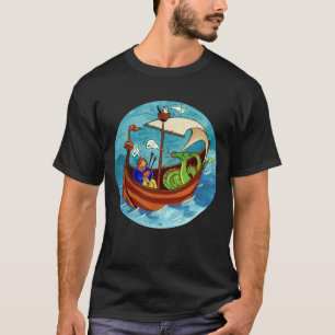 T-shirt d'obscurité de bande de bateau de la