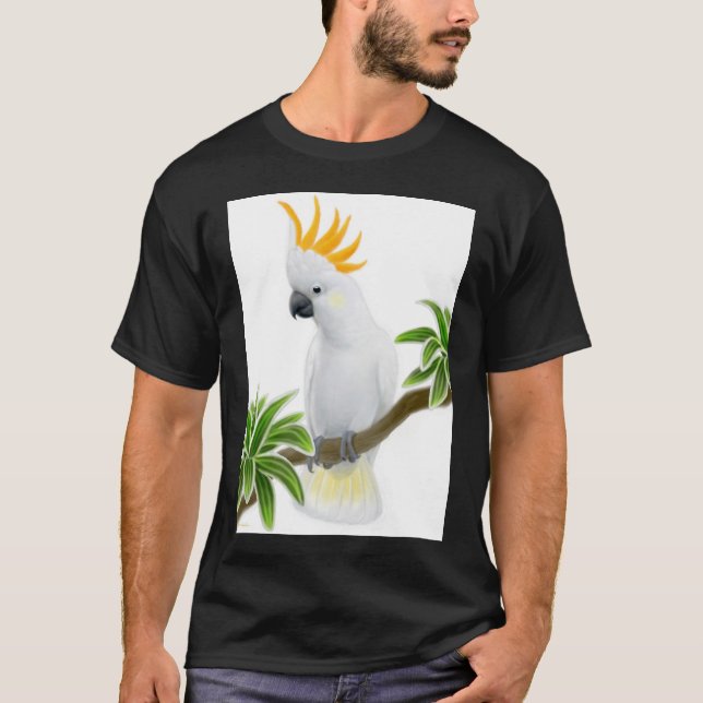T-shirt d'obscurité de cacatoès de Citron (Devant)