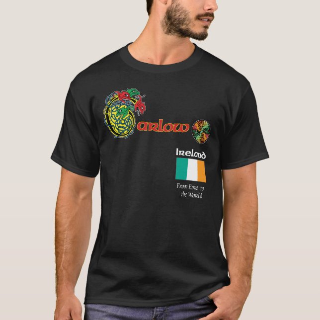 T-shirt d'obscurité de Carlow du comté de (Devant)