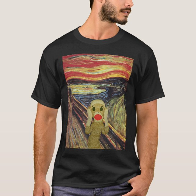 T-shirt d'obscurité de cri perçant de singe de (Devant)