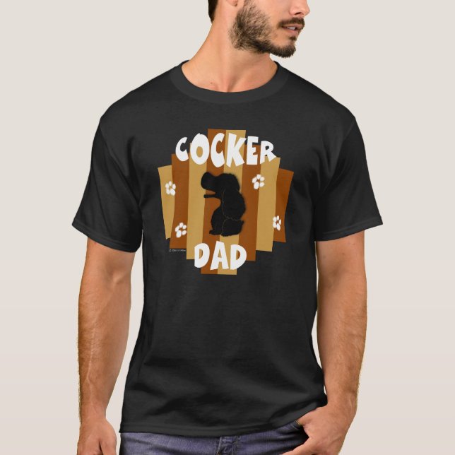 T-shirt d'obscurité de papa de cocker (Devant)