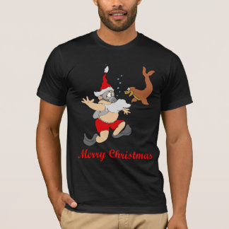 T-shirt d'obscurité de Père Noël de scaphandre