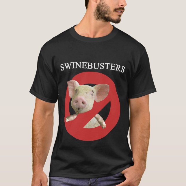 T-shirt d'obscurité de Swinebusters (Devant)