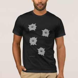 T-shirt d'obscurité de trous de balle