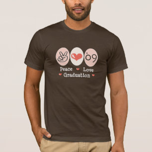 T-shirt d'obtention du diplôme d'amour de la paix