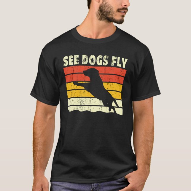 T-shirt Dock Diving Dog Diving Jumping Trainer love dock   (Devant)