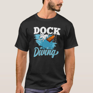 T-shirt Dock Diving Dog Jumping in Water  Dog Love Premium