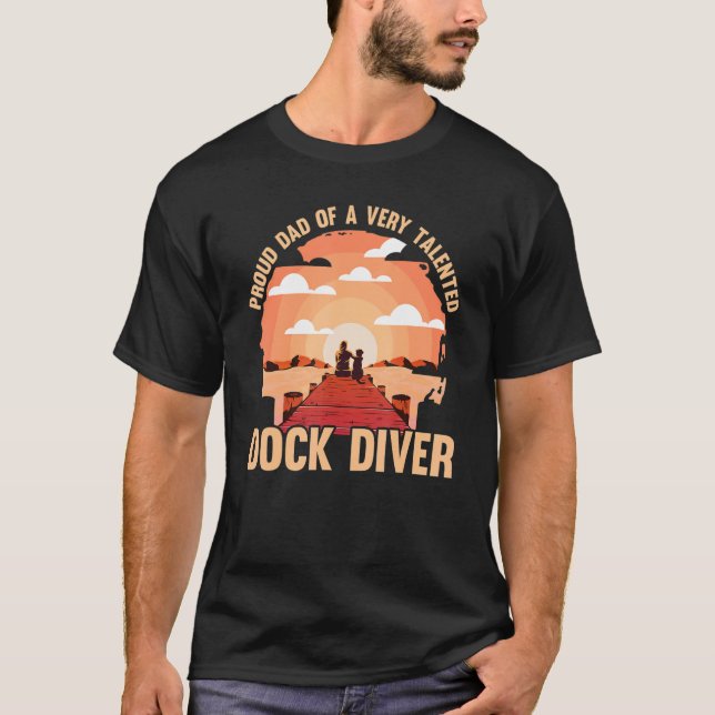 T-shirt Dock plongée Chien papa Dock plongeur (Devant)