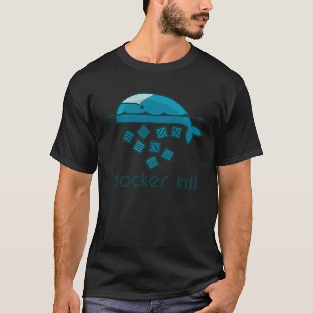 T-shirt Docker conteneur programmation Linux DevOps (Devant)