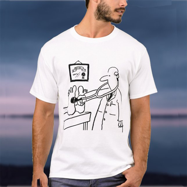 T-shirt Docteur avec pied de contrôle de stéthoscope (Créateur téléchargé)