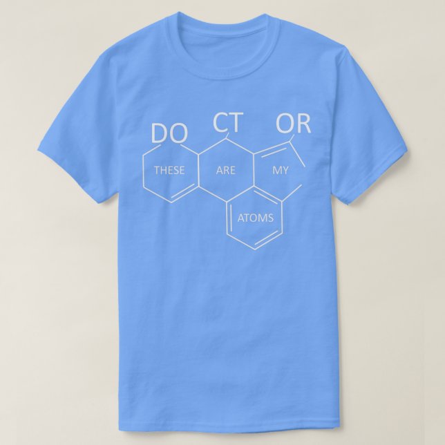 T-shirt Docteur Cadeau Médicale pour Médecins Chimie Atoms (Design devant)