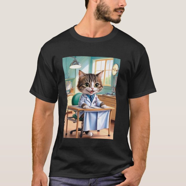 T-shirt Docteur Chat (Devant)