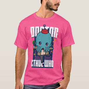 T-shirt Docteur Cthul-Who Cute Kawaii Cthulhu Ouah Time