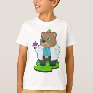 T-shirt Docteur d'anniversaire ours