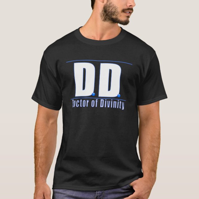 T-shirt Docteur de densité double de LOGO d'acronymes de (Devant)