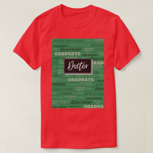 T-shirt Docteur Docteur Synonymes Vertes Conception (Design devant)