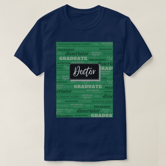 T-shirt Docteur Docteur Synonymes Vertes Conception 1 (Design devant)