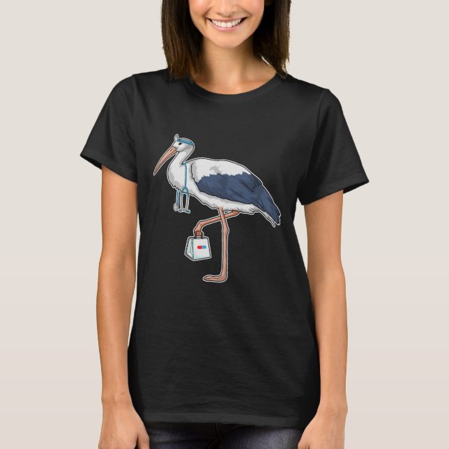 T-shirt Docteur en cigogne Stethoscope (Devant)