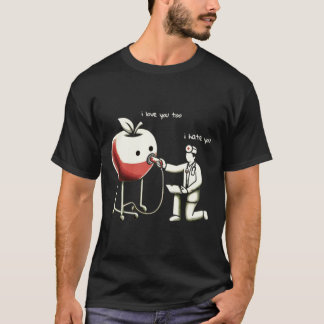 T-shirt Docteur et Apple : Je te déteste, je t'aime T-shir