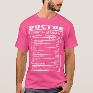 T-shirt Docteur Funny Titre du travail Travailleur Nutriti