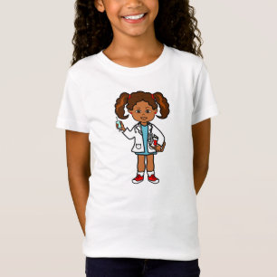 T-Shirt Docteur Girl de bande dessinée avec la grands
