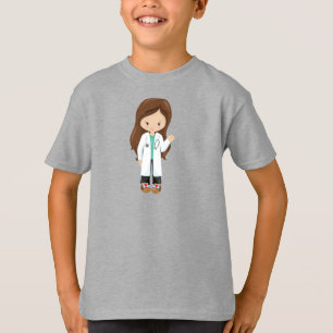 T-shirt Docteur, Infirmière, Stethoscope, Manteau de labor
