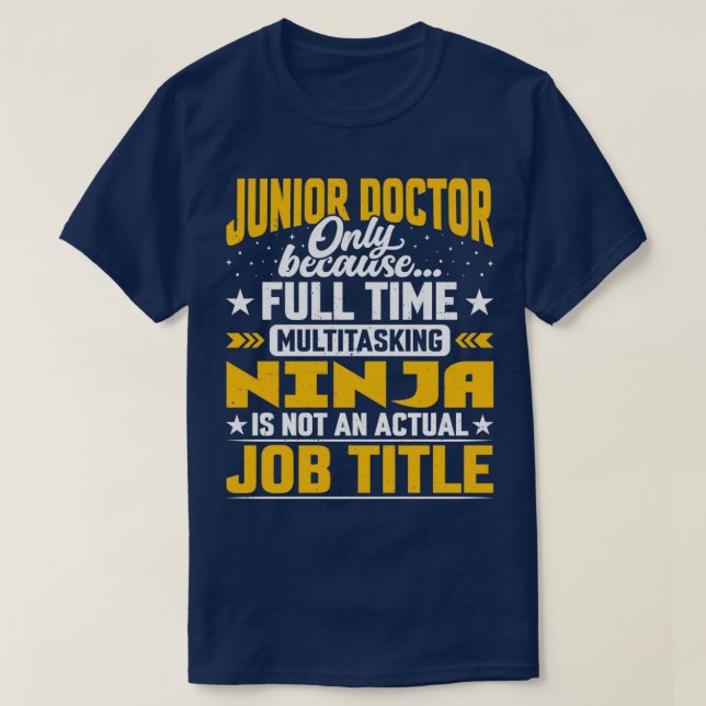 T-shirt Docteur Junior Titre de l'emploi Funny Médecin Jun (Design devant)