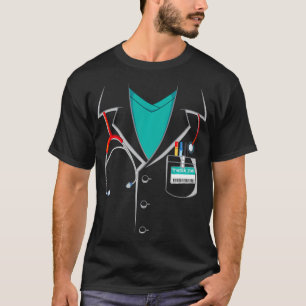 T-shirt Docteur Lab Coat Drôle Halloween Costume Blanc