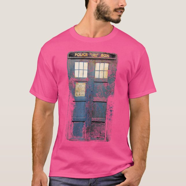 T-shirt Docteur Qui Cosplay Tardis Trouvé Temps-Travelle (Devant)