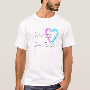 T-shirt Docteur Sur Demande En Bleu Sale