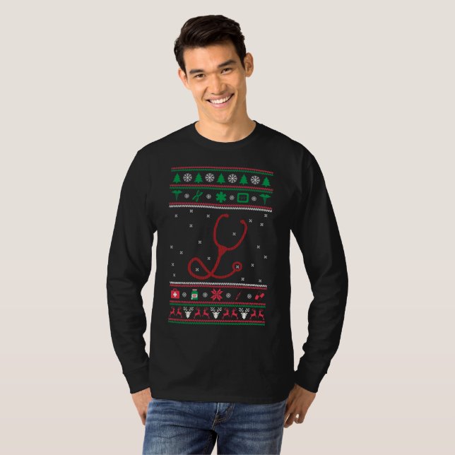 T-shirt Docteur Ugly Sweater Christmas (Devant entier)