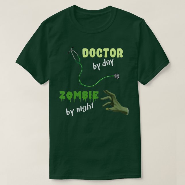 T-shirt Docteur Zombie la nuit (Design devant)