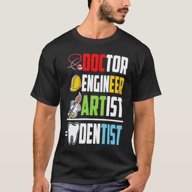 T-shirt Doctor Engineer Artist Dentist Medical Student Gra (Devant)